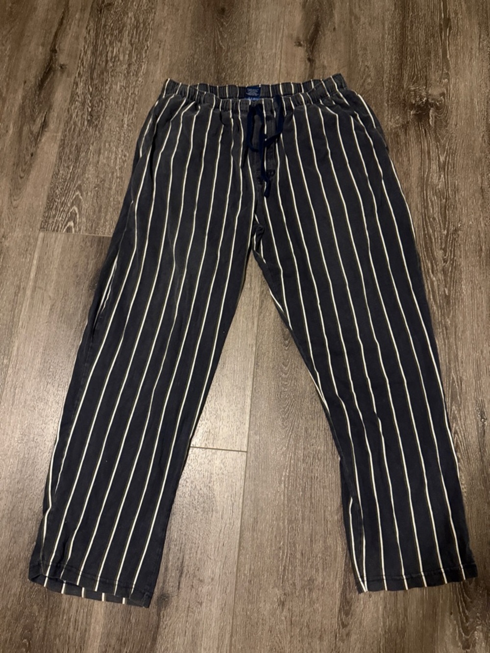 Stafford Black Joggers with White Pinstripes